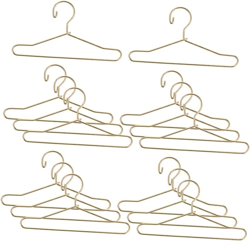 Hemobllo 25Pcs Miniature Doll Clothes Hangers Iron Mini Hanger for Small Dolls Design for Creative Play for Homes Schools and Kindergartens - Image 1