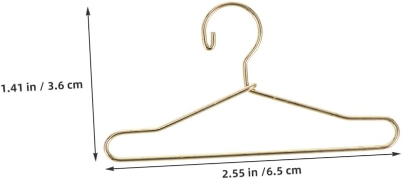 Hemobllo 25Pcs Miniature Doll Clothes Hangers Iron Mini Hanger for Small Dolls Design for Creative Play for Homes Schools and Kindergartens - Image 2