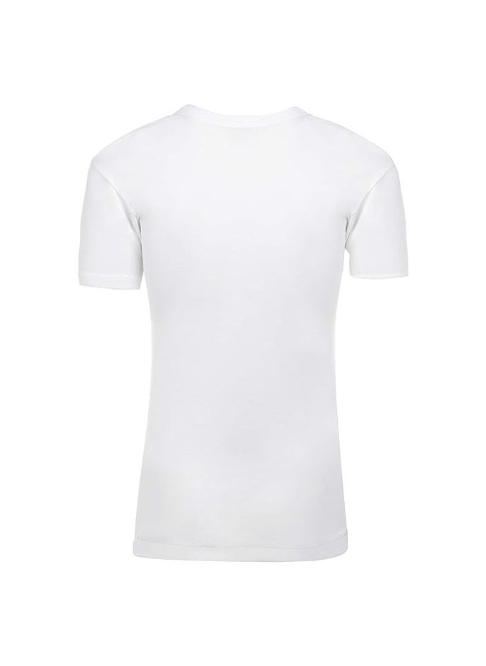 Lux - LUX Premium Men's Round Neck T-Shirt – [Pack of 3] White, Super Combed Pure Cotton T-Shirt for Men, Comfortable Fit, Breathable Fabric, Machine Washable, Close-To-Body Fit, Lightweight - Image 1