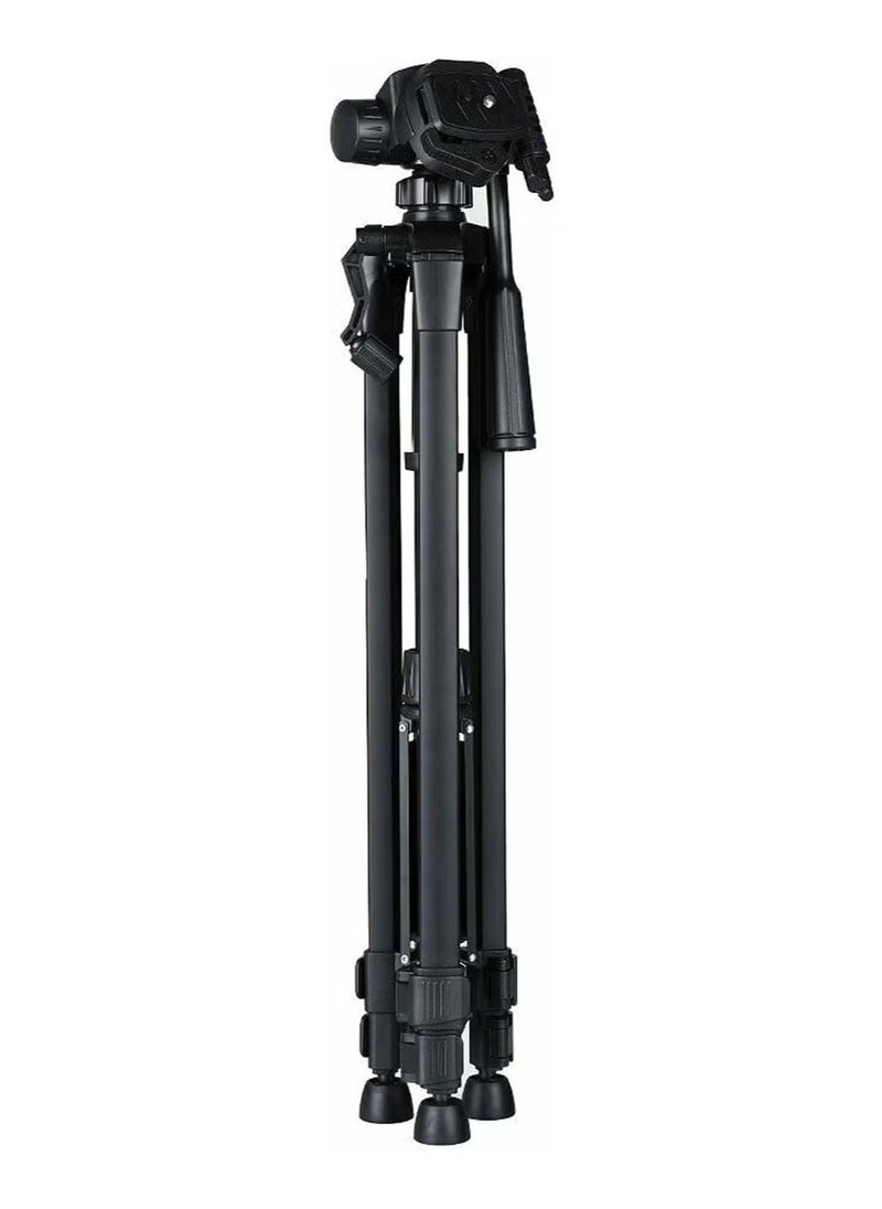 JAJEEK Aluminum Portable Tripod for DSLR Camera Camcorder WF-3520 - Lightweight, Adjustable, Compact Design, Ideal for Photography, Videography, Travel, Black  - Image 2