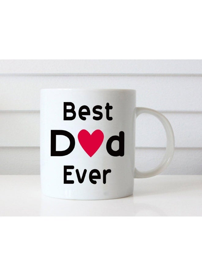 Spoil Your Wall Quote - "Best Dad Ever" |  Unique Birthday Gifts Idea For Dad Father Papa Daddy Cup, White, 12 Oz by Spoil Your Wall - Image 4