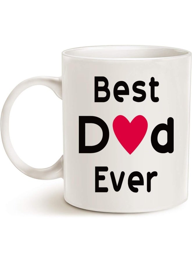 Spoil Your Wall Quote - "Best Dad Ever" |  Unique Birthday Gifts Idea For Dad Father Papa Daddy Cup, White, 12 Oz by Spoil Your Wall - Image 2