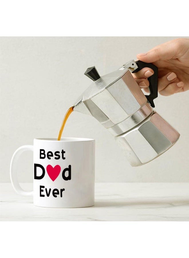 Spoil Your Wall Quote - "Best Dad Ever" |  Unique Birthday Gifts Idea For Dad Father Papa Daddy Cup, White, 12 Oz by Spoil Your Wall - Image 3