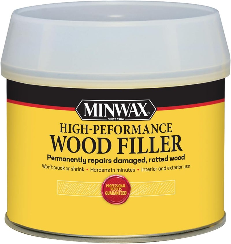 Minwax High-Performance Wood Filler, 12 oz - Durable and Quick-Drying Solution for Wood Repair - Image 1