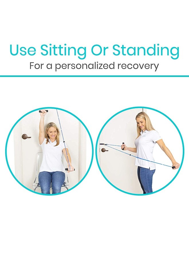 GROIC Shoulder Pulley - Multi-Use Pulleys for Shoulder Rehab Over Door - Arm Rehabilitation Assisting Exercise Equipment for Rotator Cuff Recovery, Improve Flexibility Stretching  - Image 5