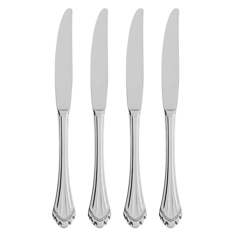 Oneida Marquette Fine Flatware Dinner Knives, Set of 4, 18/8 Stainless Steel, Silverware Set, Dishwasher Safe - Image 1
