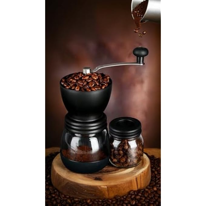 Honwor Compact Ceramic Burr Manual Coffee Grinder  Adjustable Coarseness Portable Design For Home Office Travel  Outdoor Use - Image 5