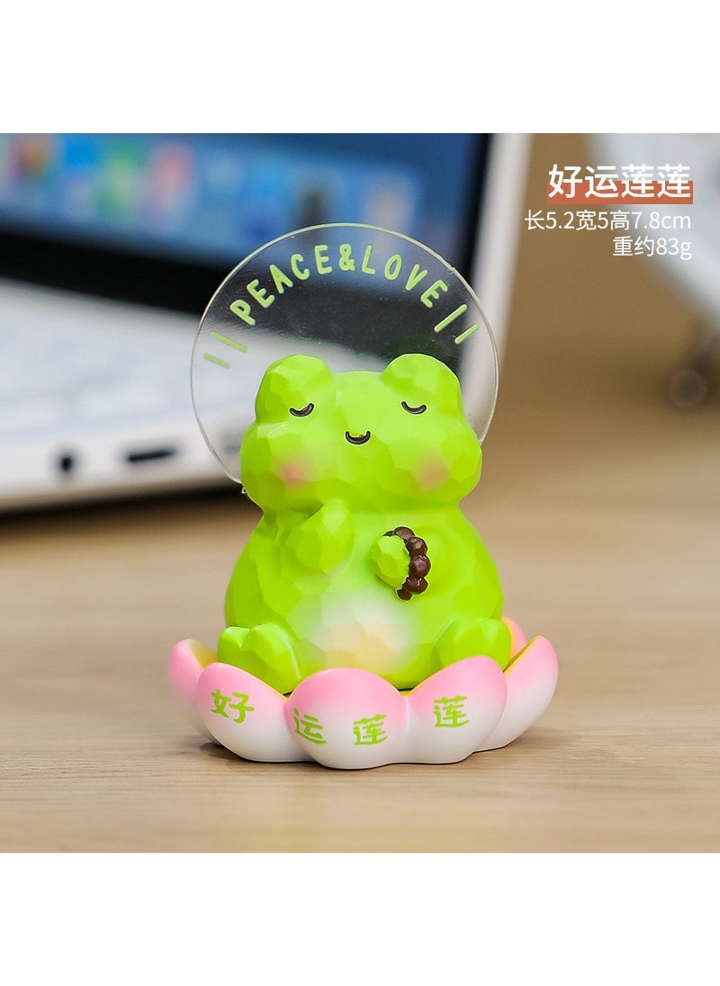 Cute Emotion Lotus Figurine Desk Decor Good luck 