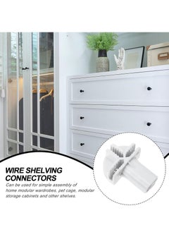 SYOSI 16 PCS Wire Grid Bucket Storage Clasp Wire Cube Plastic Connectors Buckle Clip for Cube Storage Cabinet Modular Closet Storage Organizer DIY Connecting Tools  - Image 3