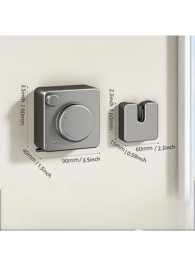 White Retractable Stainless Steel Clothesline 480cm No Drilling Required Indoor Drying Rack - Image 4