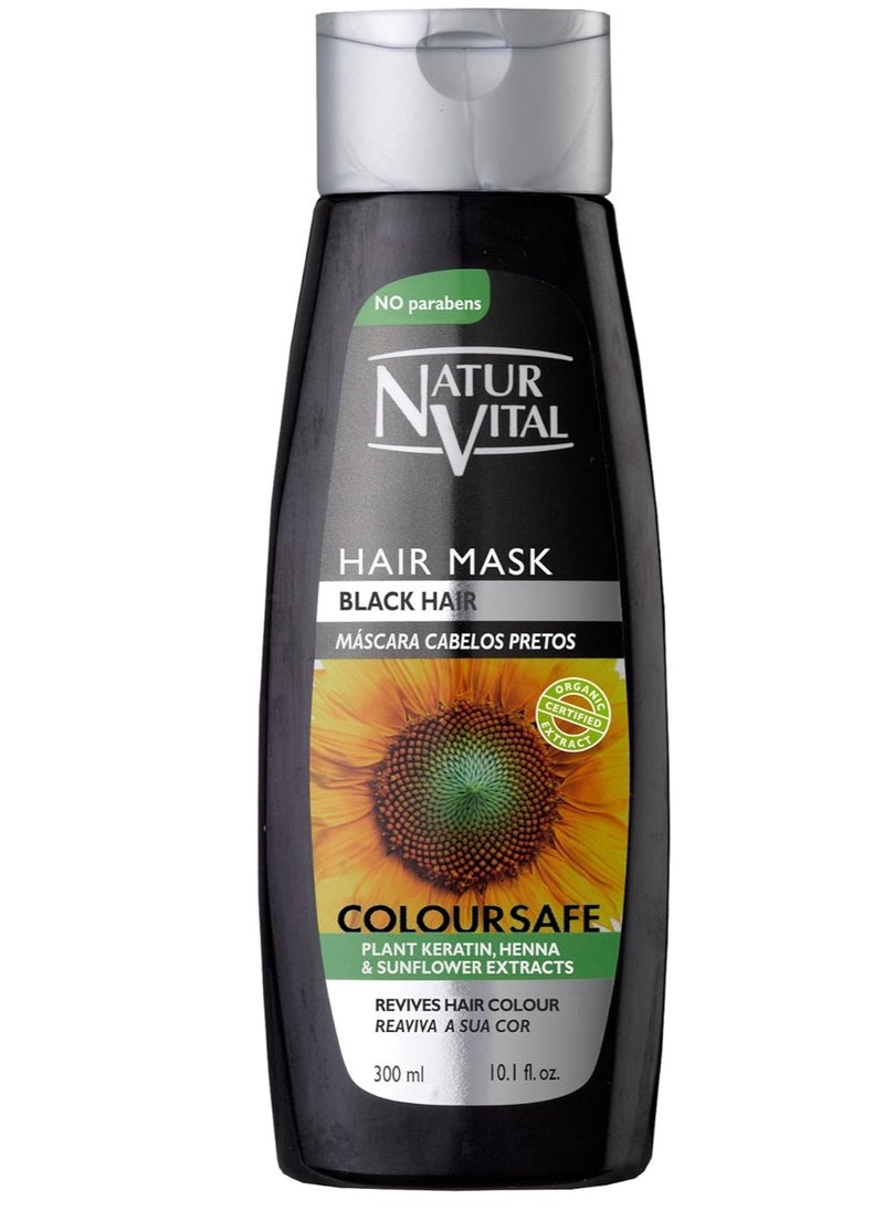 NaturVital - Colouring Hair Mask - Repairs and Colours - 300 Ml / Natural & Organic. (Black Hair) - Image 1