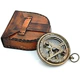 Roorkee Instruments (INDIA) Roorkee Instruments India Sundial Compass/Pocket Sundial/Engravable Compass  - Image 1