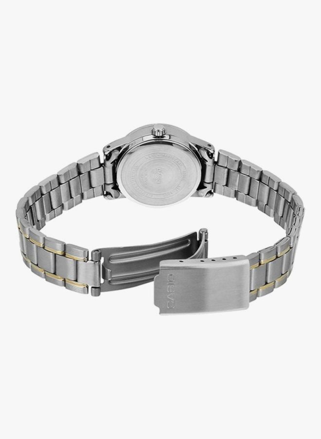 CASIO Women Stainless Steel Analog Wrist Watch LTP-V002SG-9ADF - 25 mm - Silver/Gold - Image 2