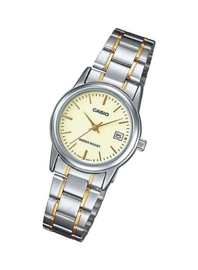 CASIO Women Stainless Steel Analog Wrist Watch LTP-V002SG-9ADF - 25 mm - Silver/Gold - Image 4