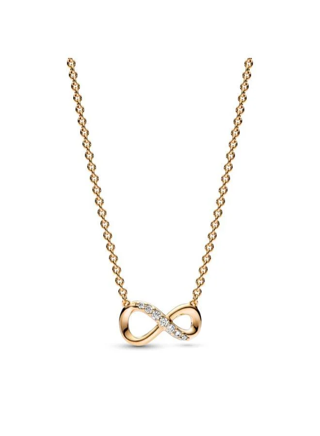 باندورا Infinity 14k gold-plated collier with clear cubic zirconia