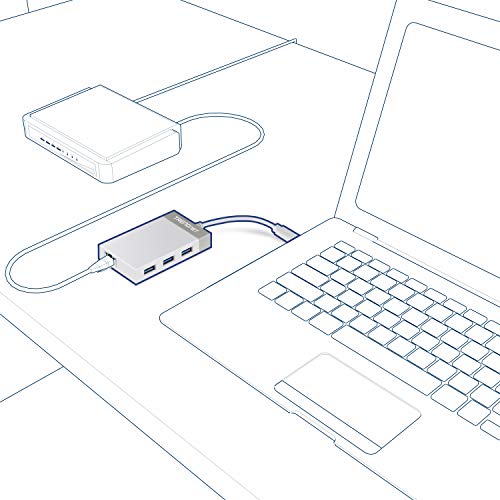 TRENDnet 3-Port USB 3.0 Hub, TU3-ETGH3, Compact USB to Ethernet Adapter, 3 x USB 3.0 Ports, 1 x RJ-45 Gigabit Ethernet Port, Supports XP, Vista, Windows, Mac OS 10.6-10.9, Nintendo Switch, White - Image 5