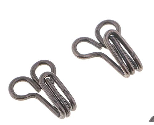 Crafteez Metal Blouse Hook for Tailoring and Embroidery Silver Hook Eye Pack of 100  - Image 3