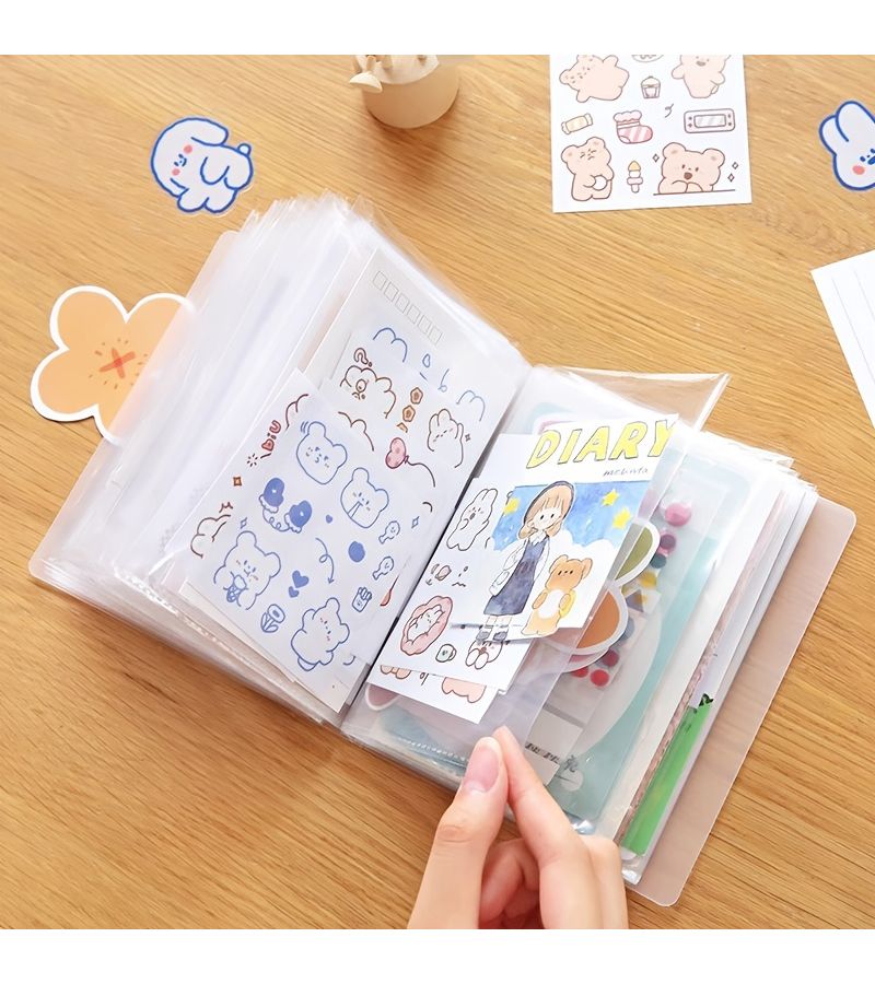 A6 Storage Album 80 Pages For Stickers Postcards Photo Journal Cards And Notes - Image 3