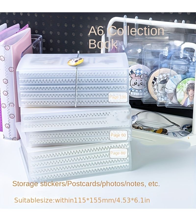 A6 Storage Album 80 Pages For Stickers Postcards Photo Journal Cards And Notes - Image 1