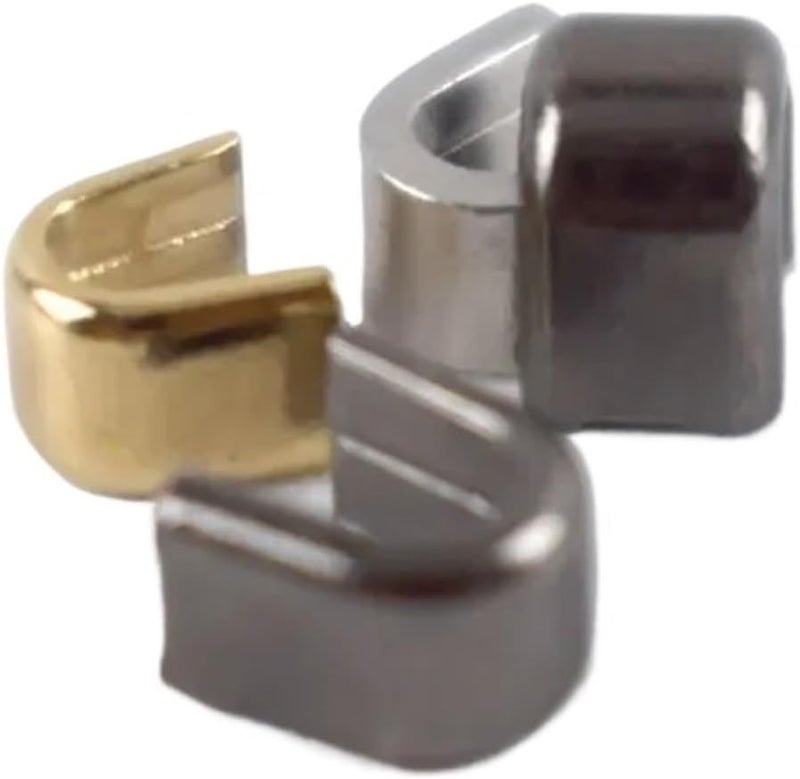 Zipper Stops 100pcs Brass U Style Zipper Stopper Non-Slip for 3# 5# 8# 10# for Metal Nylon Resin Zippers Repair Crafts Accessory(Gold,8#) - Image 3
