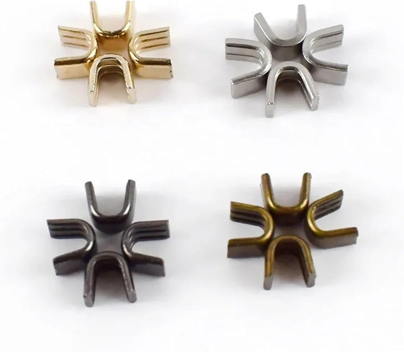 Zipper Stops 100pcs Brass U Style Zipper Stopper Non-Slip for 3# 5# 8# 10# for Metal Nylon Resin Zippers Repair Crafts Accessory(Gold,8#) - Image 5
