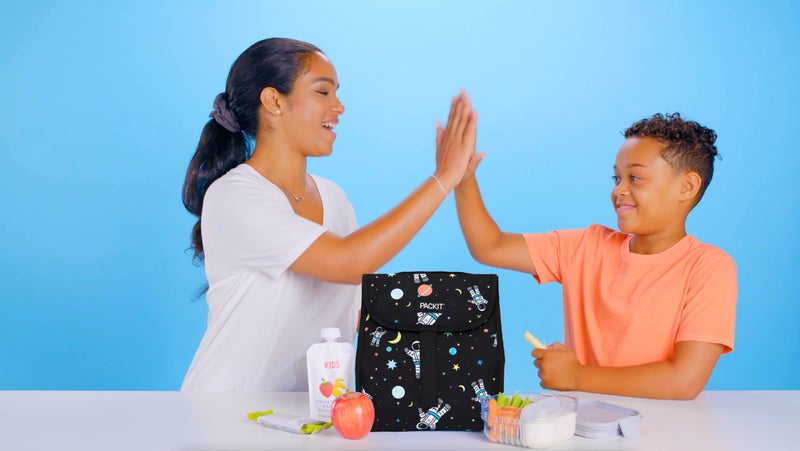 Packit Freezable Lunch Sack, Spaceman, Built with EcoFreeze Technology, Foldable, Reusable, Fold Closure, Perfect for Fresh Meals On the Go - Image 3