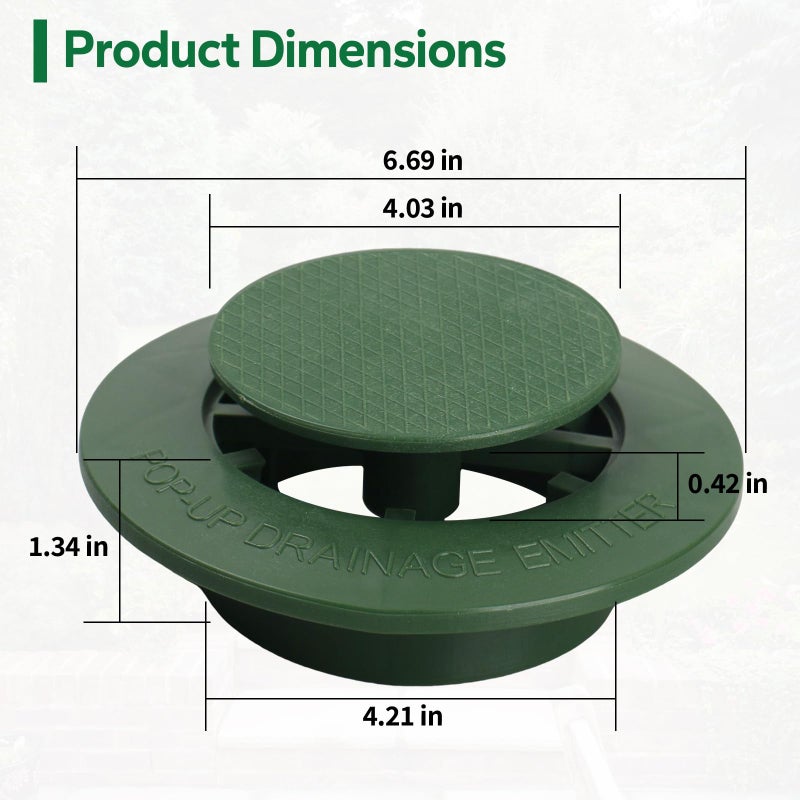 Dfnidy Pop Up Drain Pipe Cover for 4-Inch Sewer and Drain Pipe Fittings, Compatible with 420C 422G Pop Up Drainage Emitter Replacement - Image 2
