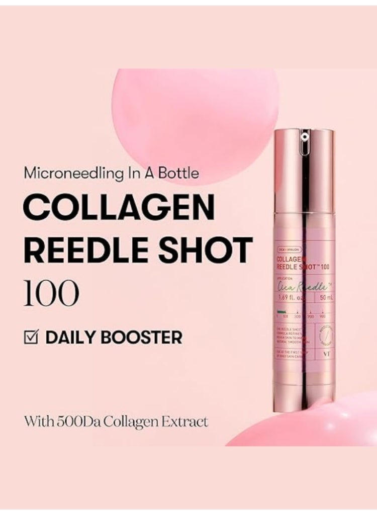 VT COSMETICS VT Pink Collagen Reedle Shot 100 – Micro-Needle Skin Booster for Firm, Smooth & Radiant Skin - Image 2
