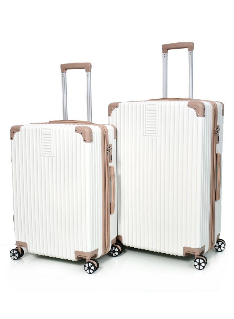 MORANO 3-Piece Unisex Morano Travel Luggage Trolley Set Special Beige Khaki Size 28''-24''-20'' Inches.  - Image 2