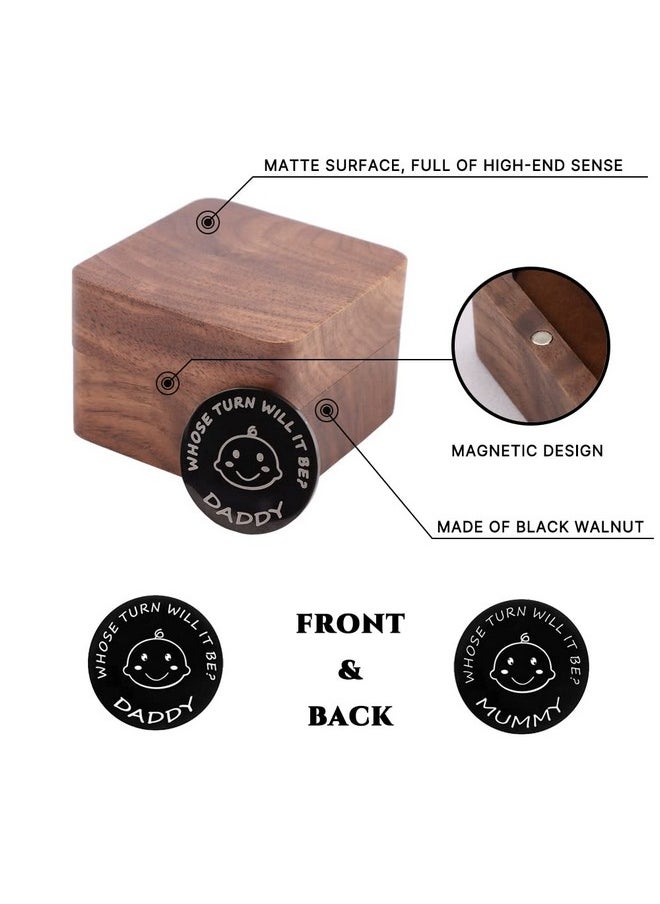 kcrygogo - New Baby Gifts For New Parents Mom Daddy Funny Decision Coin With Handmade Wooden Box Flip Coin Set For Wife Husband Mother'S Dayfather'S Day And Birthday… - Image 1