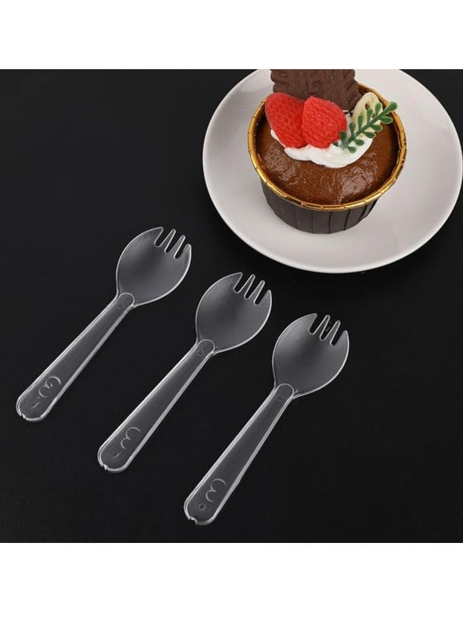 High quality clear plastic mini forks perfect for everyday use, birthday parties, wedding, special occasions - Image 1