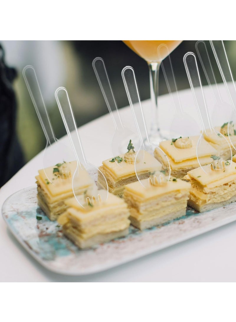High quality clear plastic mini forks perfect for everyday use, birthday parties, wedding, special occasions - Image 5
