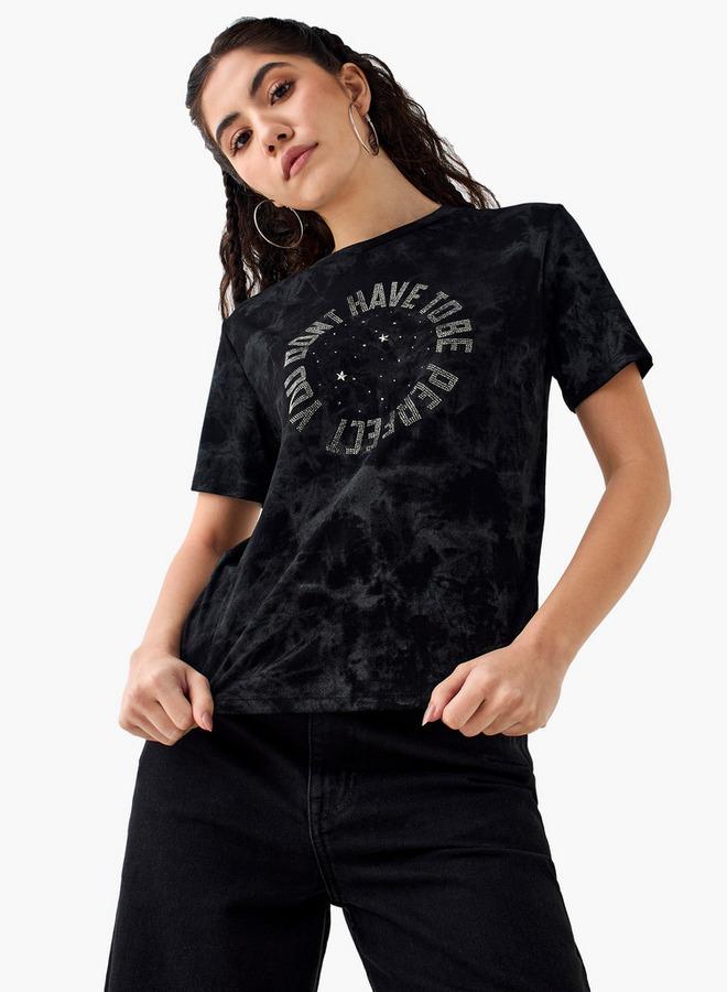 تواكستريمز تيشيرت بياقة ضيقة وأكمام قصيرة من تو إكستريمز - Image 1