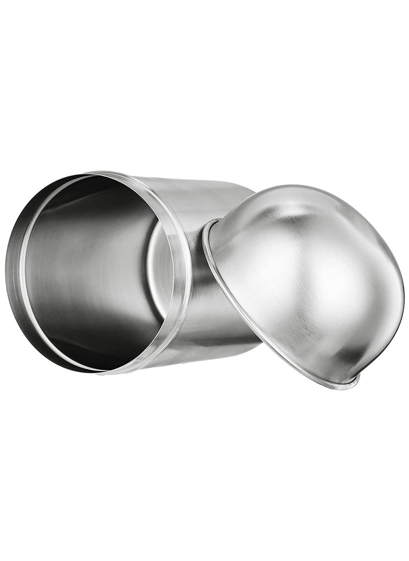 KD ZONE KD ZONE Stainless Steel Sober Design Jar Container Canister set for Tea Coffee Sugar Tea Coffee Sugar Containers Multicolour 800ml each Sliver Set of 2  - Image 2