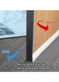 Super ZYouth Door Draft Stopper,100 cm Length Under Door Seal, Door Sweep for Exterior & Interior Doors, Door Bottom Draft Blocker Dust and Noise Insulation  - Image 4