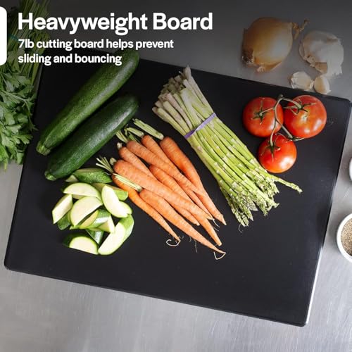 Thirteen Chefs Extra Large 24 x 18 Black Cutting Board, 0.5 Inch Thick HDPP, NSF Certified for Food Service and Professional Kitchens - Image 4