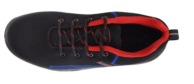 KARAM Flytex FS204 Safety Shoes for Men | Sporty Design, Lightweight with Single Density | Antistatic, Antislip, Oil & Heat Resistant with Fiber Toe | Black & Blue | Size-07 - Image 3