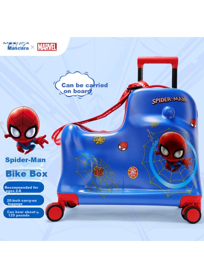 Mesuca Disney Children'S Ride-On Suitcase With Password Lock Spider-Man Suitcase 20 Inch For 2-6 Years Old - Image 1