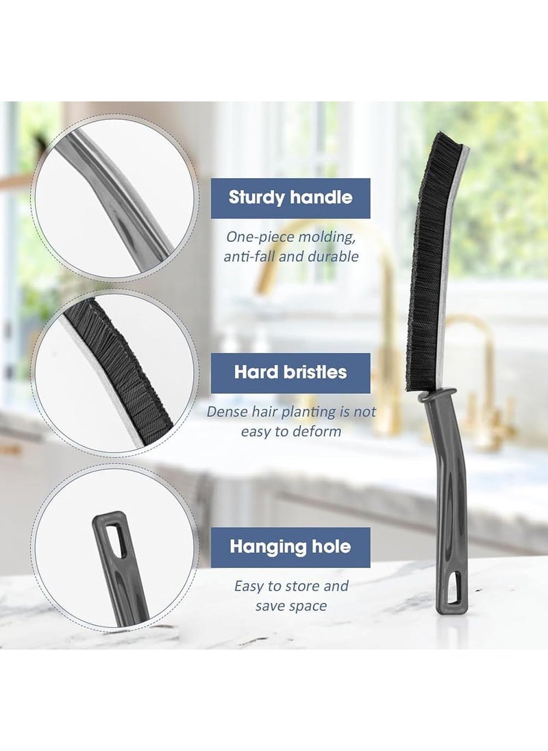 QERINKLE - QERINKLE Plastic Mini Gap Cleaning Brush (Pack of 5) Hard Bristle Gap Brush Cleaning Multipurpose Crevice Cleaning Brush Dead Corner Cleaning Used for Home (Pack of 5, Black) - Image 1