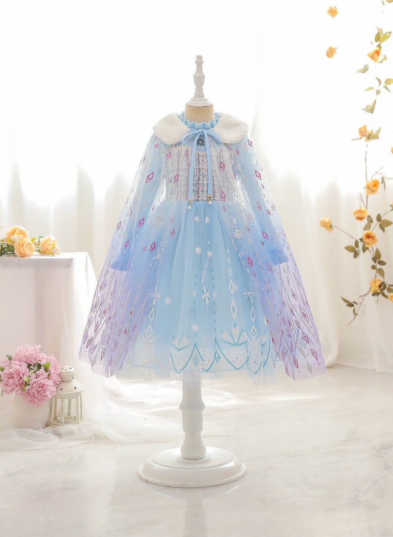 Loquat Fairy Princess Themed Party Dress Blue  - Image 1