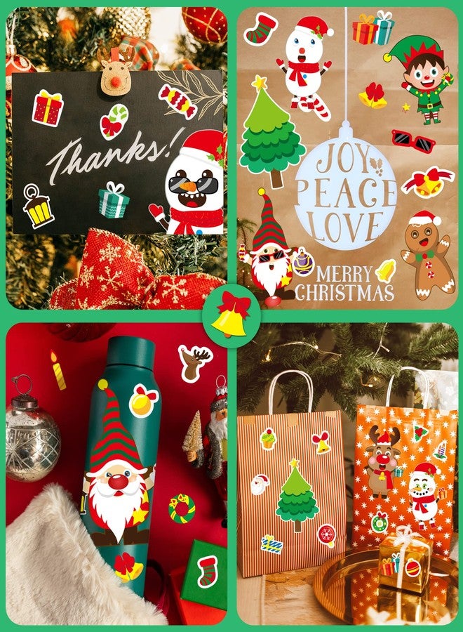 Greingways 42 Sheets Christmas Party Favors Stickers, Christmas Crafts Make Your Own Sticker, Gifts for Classroom Student Stocking Stuffers Goodie Bag Activities Game Holiday Sticker for Kids - Image 2