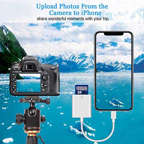 WORLDBOYU Lightning to SD Card Reader for Select iPhone, iPad and iPod Models (Support iOS 13 and Before), Trail Game Camera Viewer, No App Required (White) - Image 5