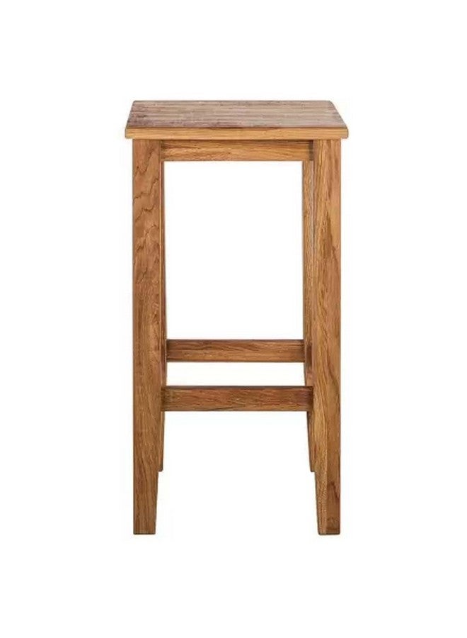 Dantawood Dantawood Wooden Long Bar High Stool for Home | Kitchen Stool | Acacia Wood, Natural Brown Teak Finish- 24-Inch  - Image 2