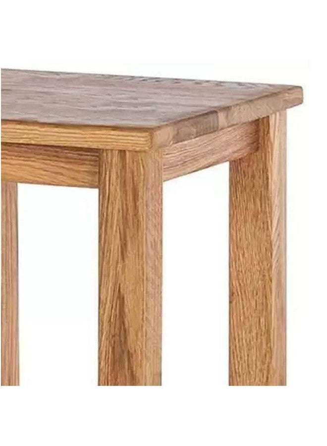 Dantawood Dantawood Wooden Long Bar High Stool for Home | Kitchen Stool | Acacia Wood, Natural Brown Teak Finish- 24-Inch  - Image 3