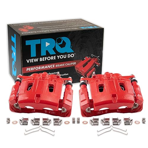 TRQ Front Performance Brake Caliper Set Red Compatible with 2010-2015 Lexus RX350 2015 RX450h 2010-2019 Toyota Highlander 2011-2020 Sienna - Image 1