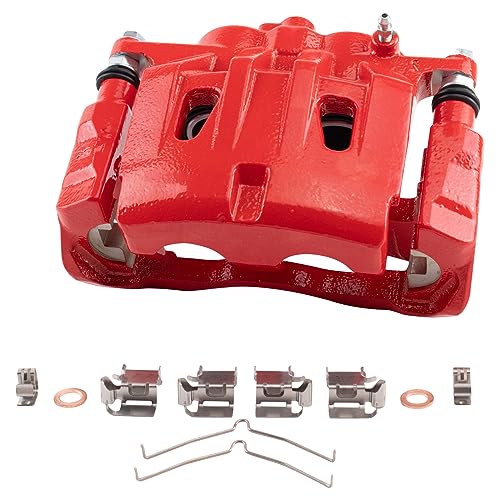 TRQ Front Performance Brake Caliper Set Red Compatible with 2010-2015 Lexus RX350 2015 RX450h 2010-2019 Toyota Highlander 2011-2020 Sienna - Image 3