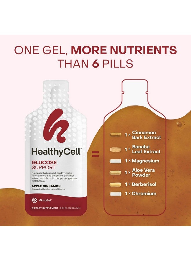 HealthyCell Glucose Support Supplement to Support Balanced Blood Sugar - Berberine, Cinnamon & Chromium for Healthy Insulin Function & Proper Glucose Metabolism - 30 Gel Packs, Apple Cinnamon Flavored - Image 4