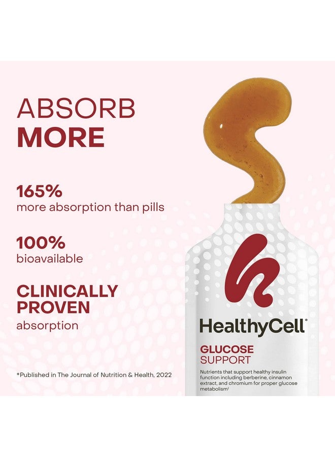 HealthyCell Glucose Support Supplement to Support Balanced Blood Sugar - Berberine, Cinnamon & Chromium for Healthy Insulin Function & Proper Glucose Metabolism - 30 Gel Packs, Apple Cinnamon Flavored - Image 3
