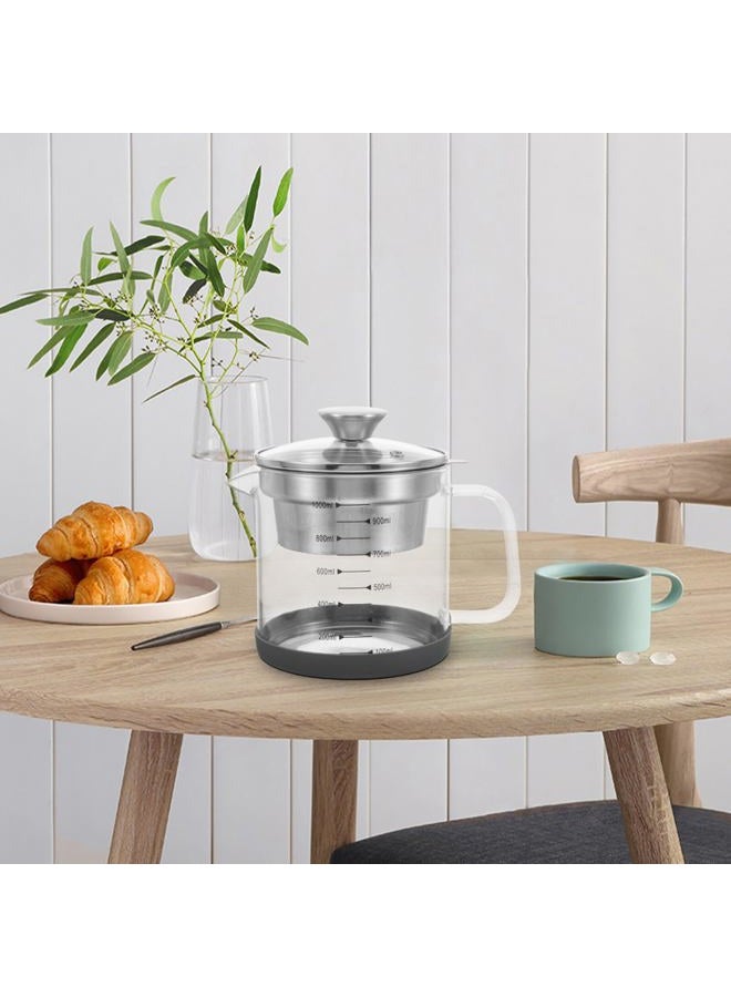 Luxshiny Stainless Steel Soy Milk Filter Glass Teapot with Fine Mesh Filter and Scale 1L Yogurt Strainer Maker Food Strainer for Milk Juice Kitchen Tool - Image 2