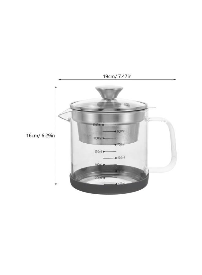 Luxshiny Stainless Steel Soy Milk Filter Glass Teapot with Fine Mesh Filter and Scale 1L Yogurt Strainer Maker Food Strainer for Milk Juice Kitchen Tool - Image 5